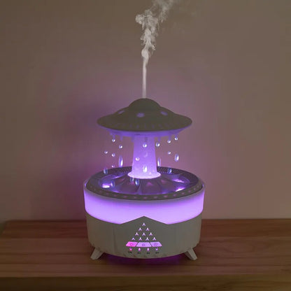 Umidificatore con Suono di Gocce d'Acqua e Diffusore di Olio Essenziale