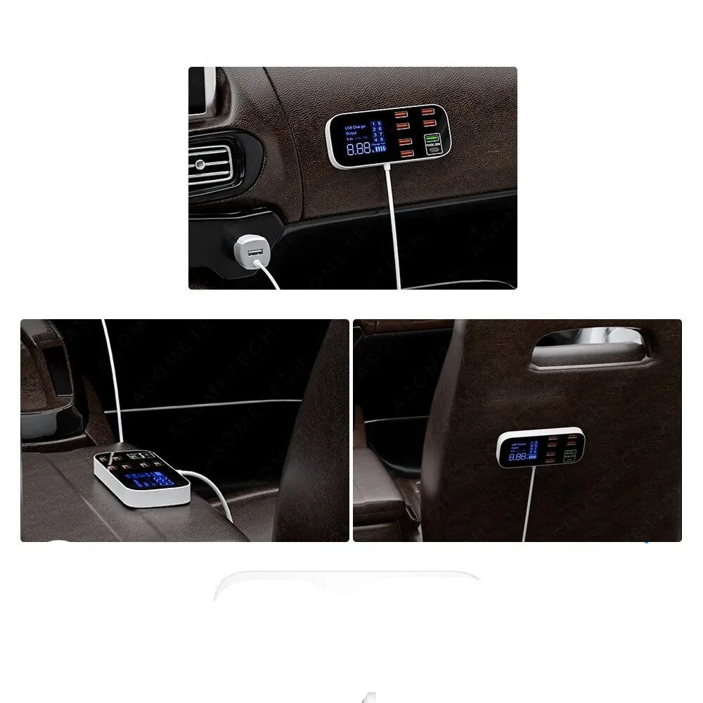 Caricabatterie per Auto con 8 Porte USB