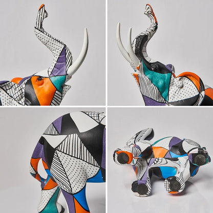 Scultura Elefante Arte Moderna Resina