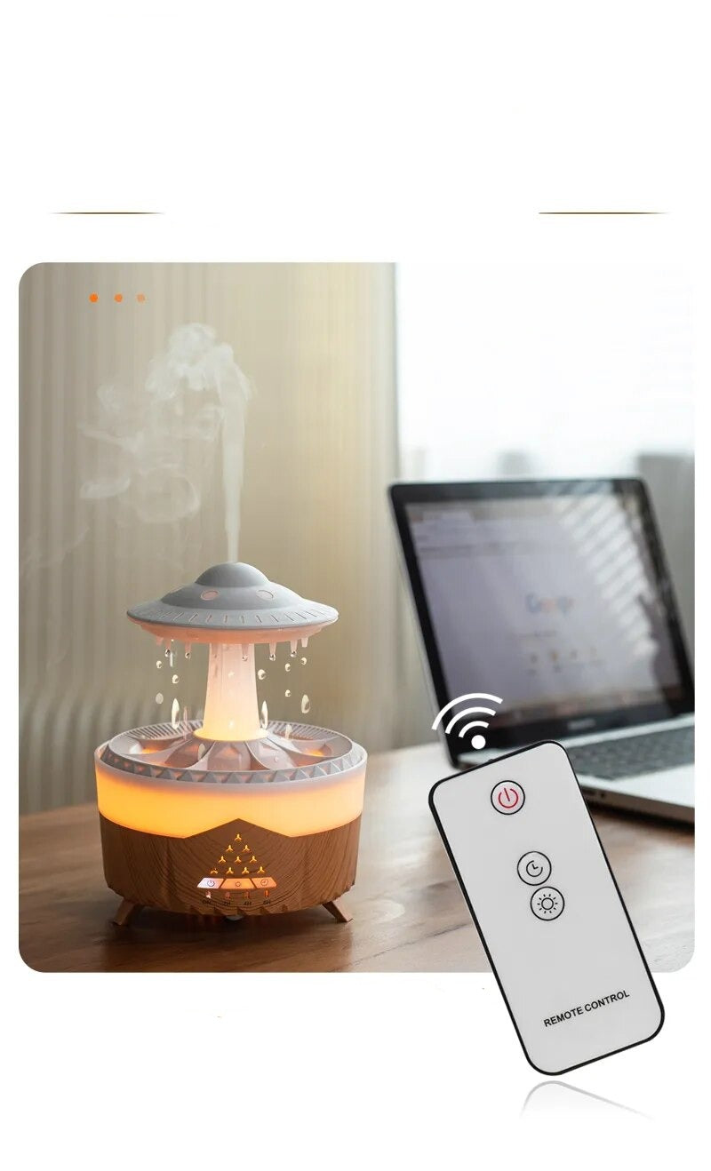 Umidificatore con Suono di Gocce d'Acqua e Diffusore di Olio Essenziale