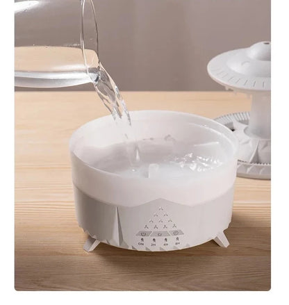 Umidificatore con Suono di Gocce d'Acqua e Diffusore di Olio Essenziale